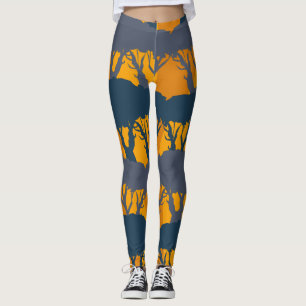 Legging Padrão de Silhouette Florestal