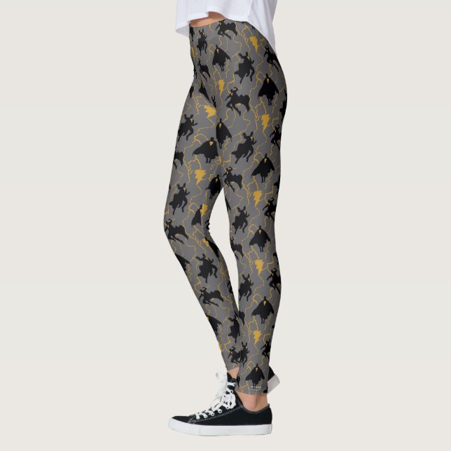 Legging Padrão de silhueta Black Adam Lightning (Esquerda)
