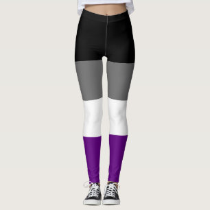 Legging Padrão de Sinalizador de Orgulho Asexual Repetitiv
