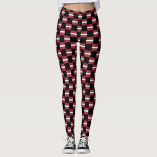 Legging Padrão de Sinalizador Letão Verificado