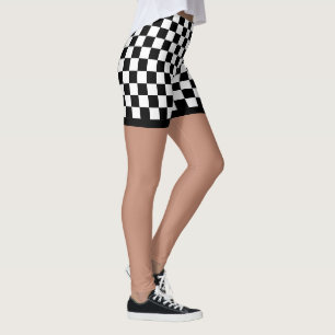 Legging Padrão de Sinalizador Verificado legal Preto e Br