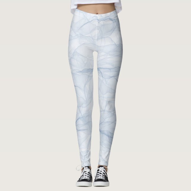 Legging Padrão de Sombra Azul (Frente)