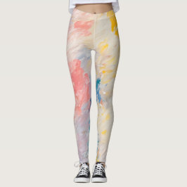 Legging Padrão de Sonho de Pastel Whimsy Matizes