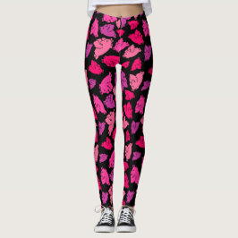 Legging Padrão de Suíno Cor-de-Rosa Bonita