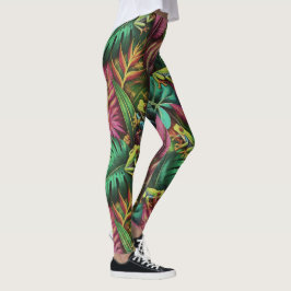 Legging Padrão de Superfície Contínua Sonhos de Rã-Árvore