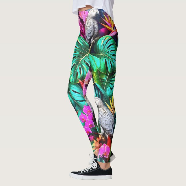 Legging Padrão de Superfície Contínuo Sonhos da Selva com  (Esquerda)