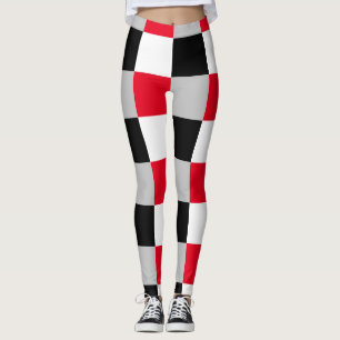 Legging Padrão de tabuleiro de xadrez editável