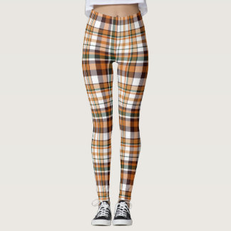 Legging Padrão de tartan de xadrez de Ação de Graças