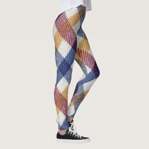 Legging Padrão de Tartan multicolor