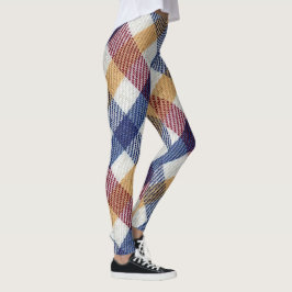 Legging Padrão de Tartan multicolorido