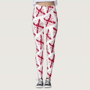 Legging Padrão de texto do sinalizador do estado do Alaba