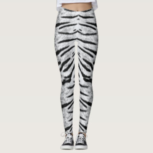 Legging Padrão de tigre branco