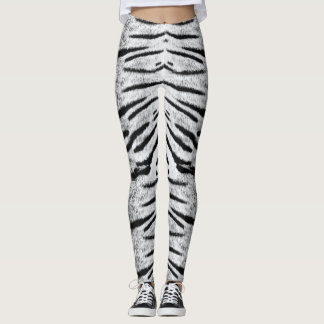 Legging Padrão de tigre branco