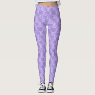 Legging Padrão de Tigre Roxo