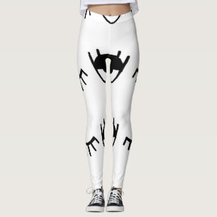 Legging Padrão de Tinta dos Olhos Pintados à Mão