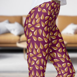 Legging Padrão de Típico Roxo Moderno