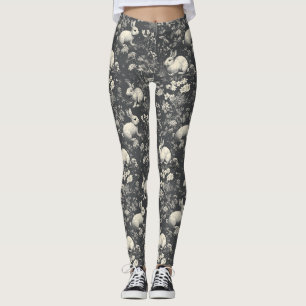 Legging Padrão de Toile de Coelho da Floresta de Madeira P