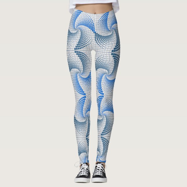 Legging Padrão de torção de distorção LGrey BG (Frente)
