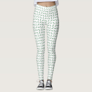 Legging Padrão de Traços Abstratos Minimalistas