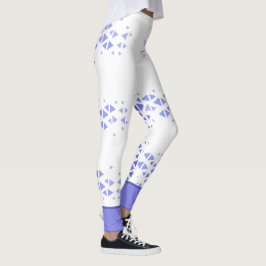 Legging Padrão de Triângulo Colorido Único & Citações