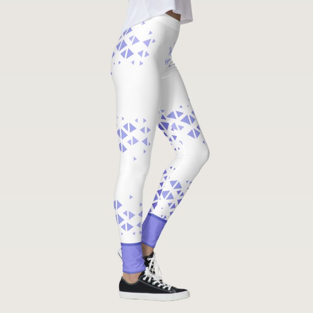 Legging Padrão de Triângulo Colorido Único & Citações (Direita)