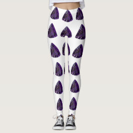 Legging Padrão de triângulo roxo