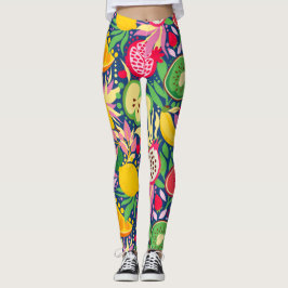Legging Padrão de Verão de Fruta tropical