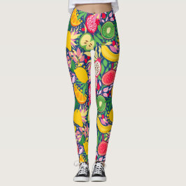 Legging Padrão de Verão de Fruta tropical