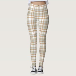 Legging padrão de verificação de tartan de Xadrez