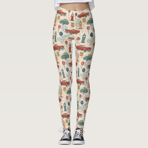 Legging Padrão de Viagem pelas Estradas Antigas (2)