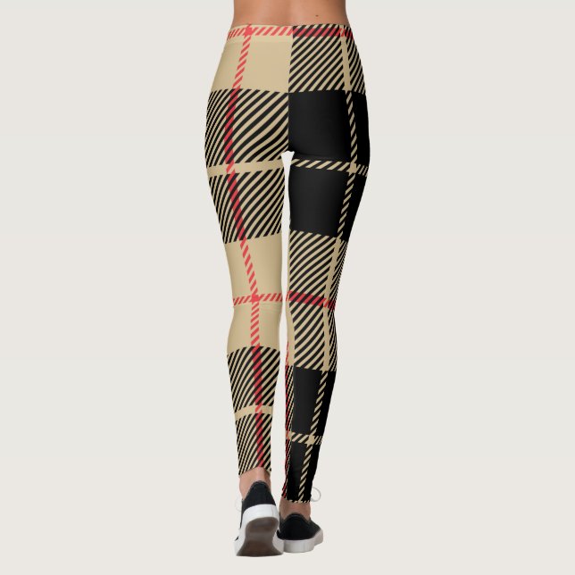 Legging  Padrão de Xadrez Checkered do Tartan escocês    (Verso)