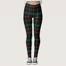 Legging Padrão de Xadrez de Tartan
