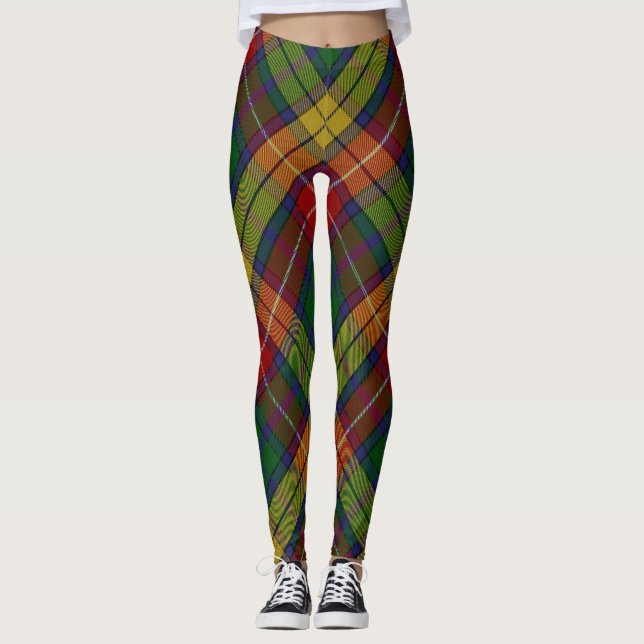 Legging Padrão de Xadrez do Buchanan Clan Tartan (Frente)