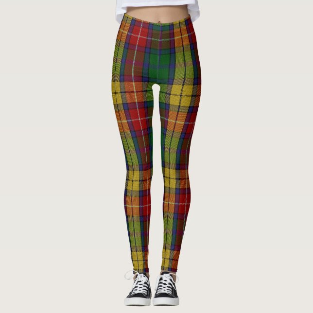 Legging Padrão de Xadrez do Buchanan Clan Tartan (Frente)