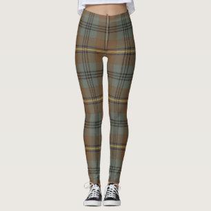 Legging Padrão de Xadrez Johnstone Tartan Weathered