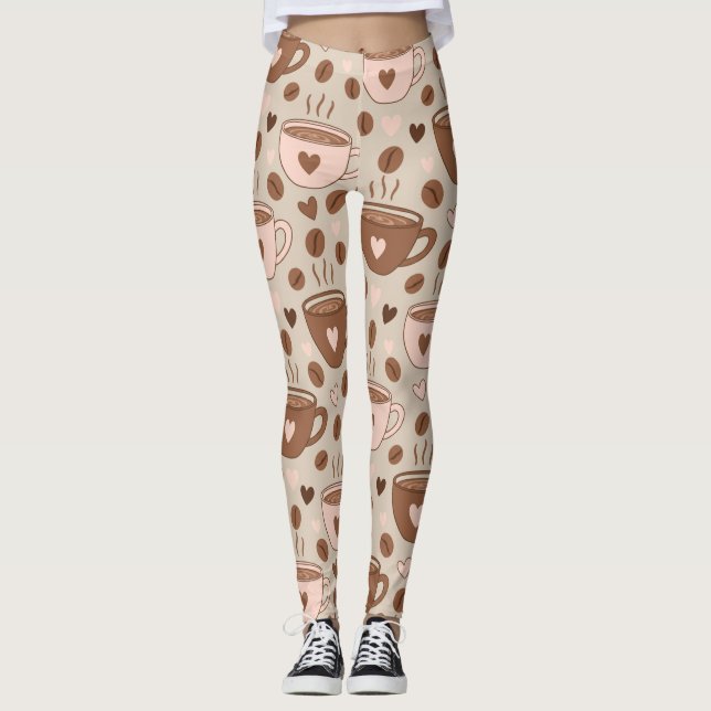 Legging Padrão de Xícara de Café Aconchegante (11) (Frente)