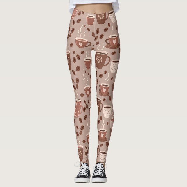 Legging Padrão de Xícara de Café Aconchegante (4) (Frente)