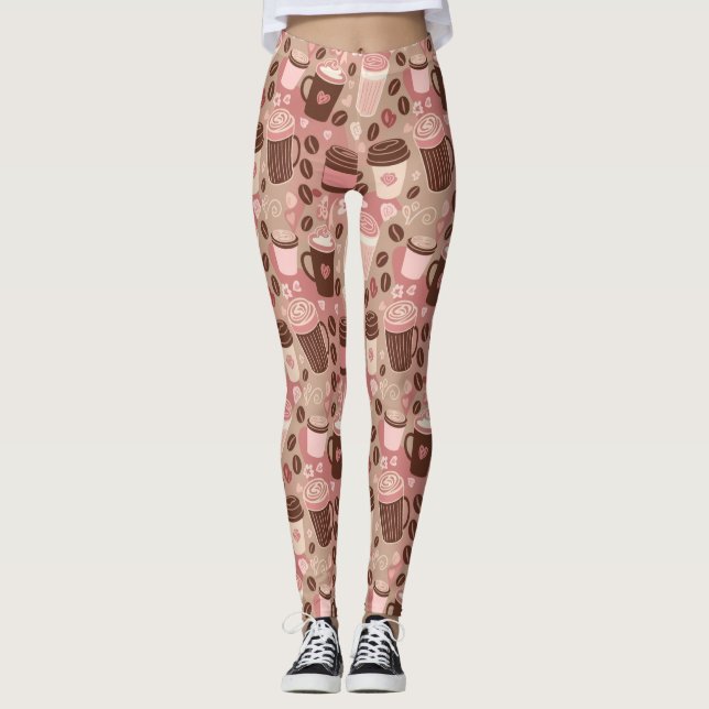 Legging Padrão de Xícara de Café Aconchegante (5) (Frente)