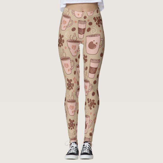 Legging Padrão de Xícara de Café Aconchegante (7) (Frente)