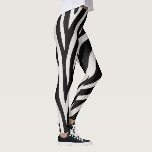 Legging Padrão de Zebra Atraente e Suave e Elegante (Direita)