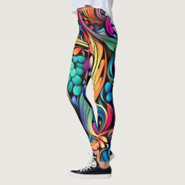 Legging Padrão decorativo de Paisley
