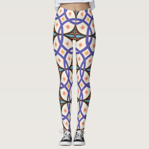 Legging Padrão Decorativo do Azulejo de cerâmica do mosaic