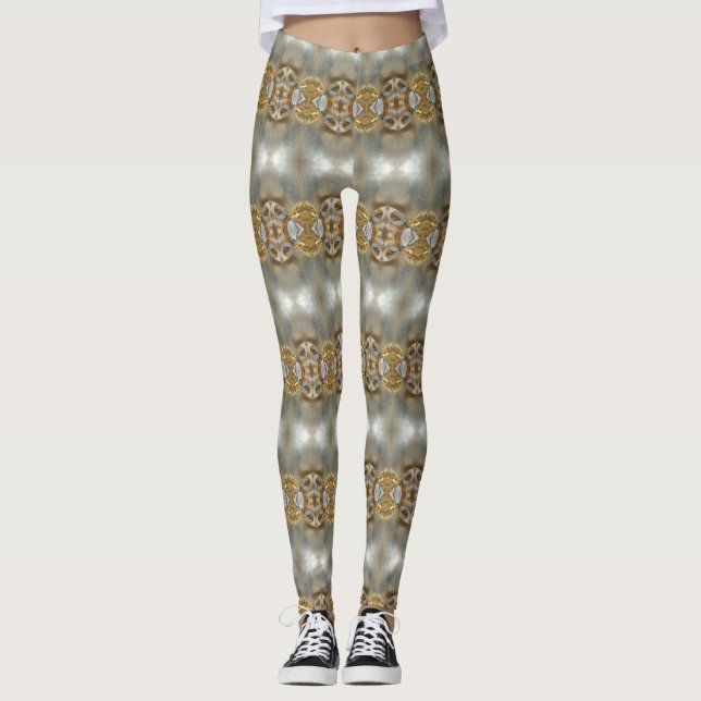 Legging Padrão Decorativo Elegante (Frente)