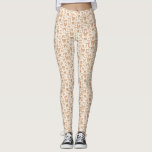 Legging Padrão Desenhado da Mão dos Arcos Terracotta Coque<br><div class="desc">Pernas de cochete e chicho com ilustração desenhada à mão de arcos e corações de terracota.</div>