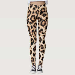 Legging Padrão Design de Leopardo: Elegância Selvagem.