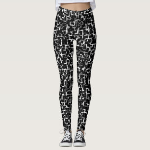 Legging Padrão Digital Camo Preto Branco Cinza