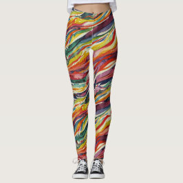 Legging Padrão digital geométrico abstrato moderno 40