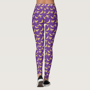 Legging Padrão divertido de festa com piadas de banana col