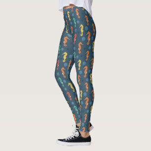Legging Padrão do cavalo marinho