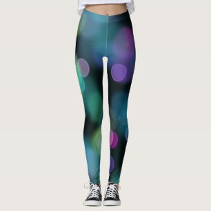 Legging Padrão do Crepúsculo de Natal em Azul Meia-Noite